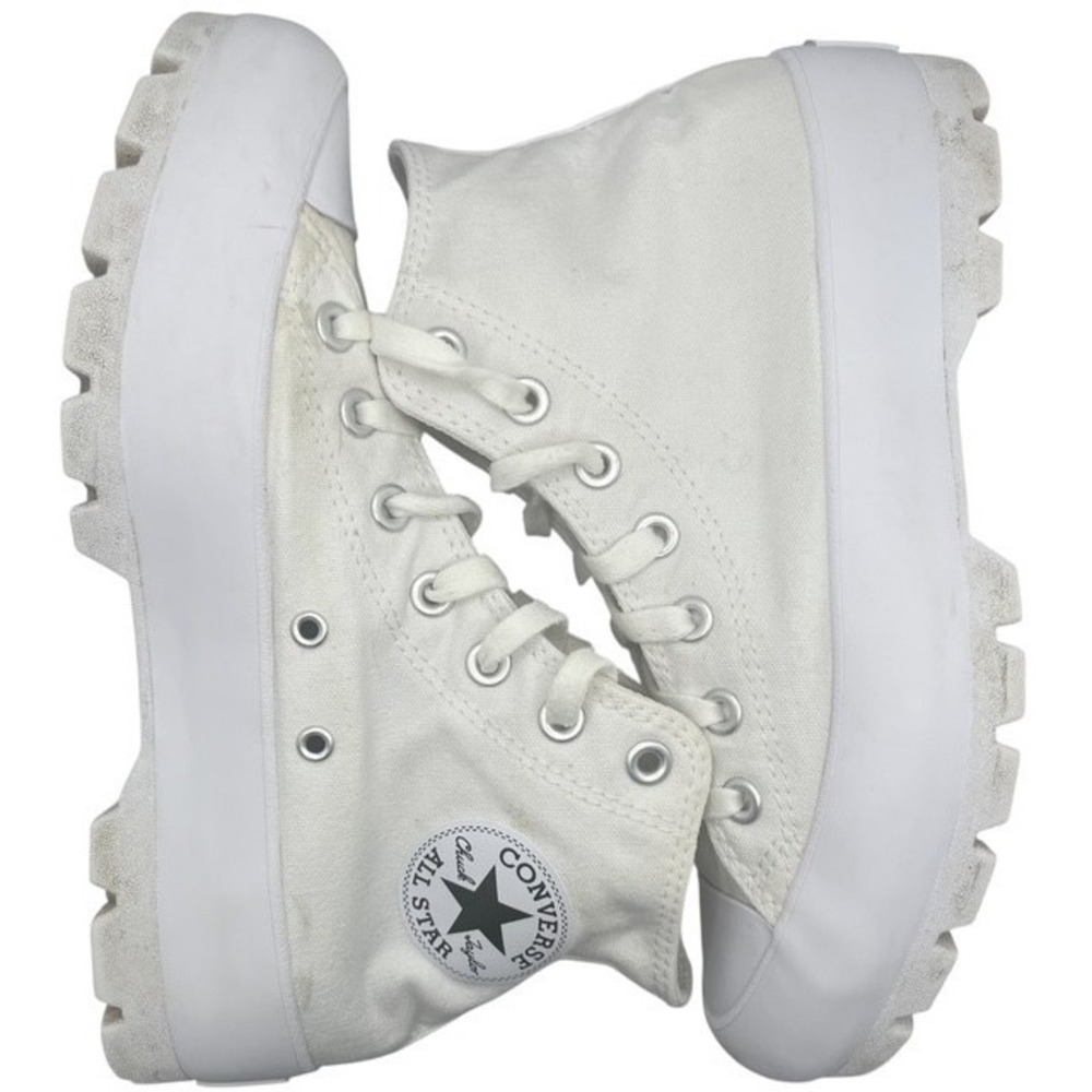 Converse White Platform Lug Sole High-Top Sneakers